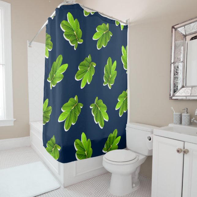 Leaves Pattern of the Tropics Shower Curtain (In Situ)