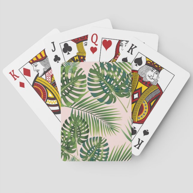Leaves pattern poker cards (Back)