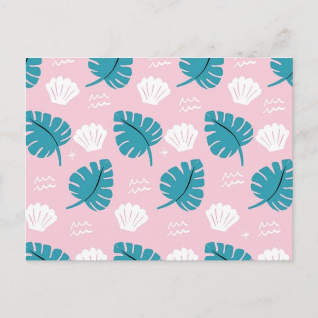 Leaves pattern postcard (Front)