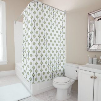 Leaves pattern shower curtain