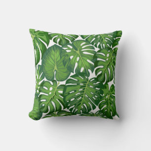 Leaves pattern throw pillow