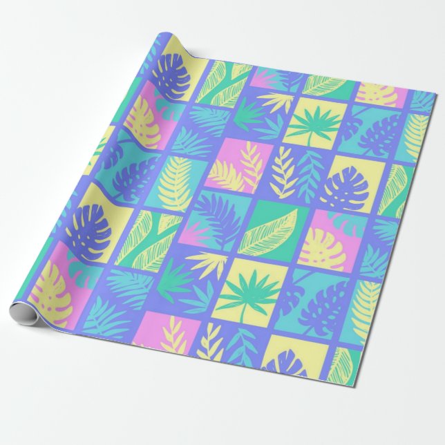 Leaves pattern wrapping paper (Unrolled)