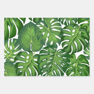 Leaves pattern wrapping paper sheets