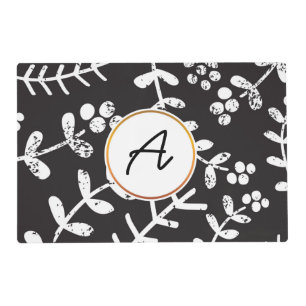 leaves patterned placemat