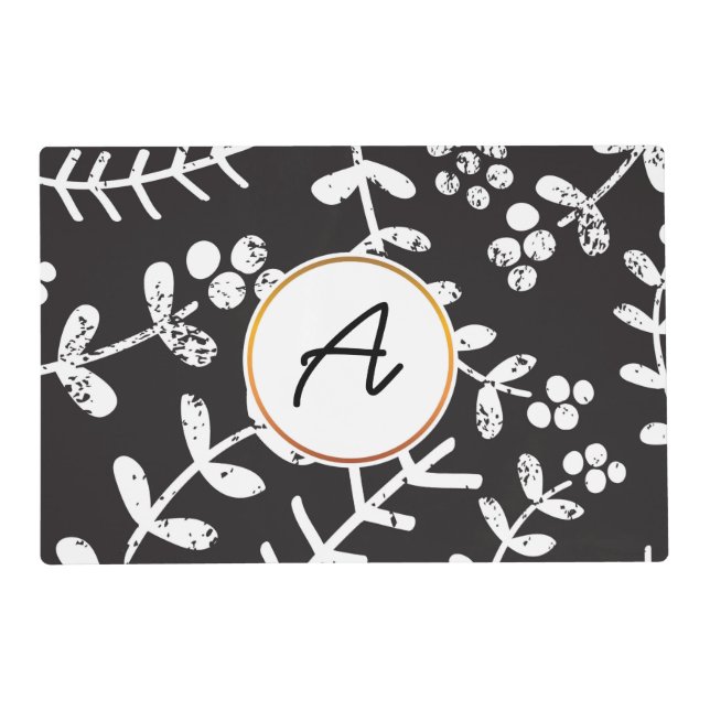 leaves patterned placemat (Front)