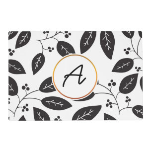 leaves patterned placemat