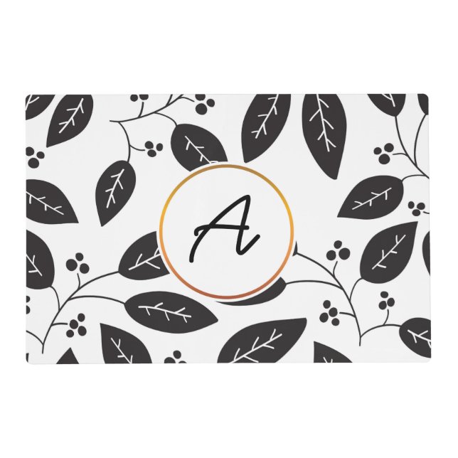 leaves patterned placemat (Front)