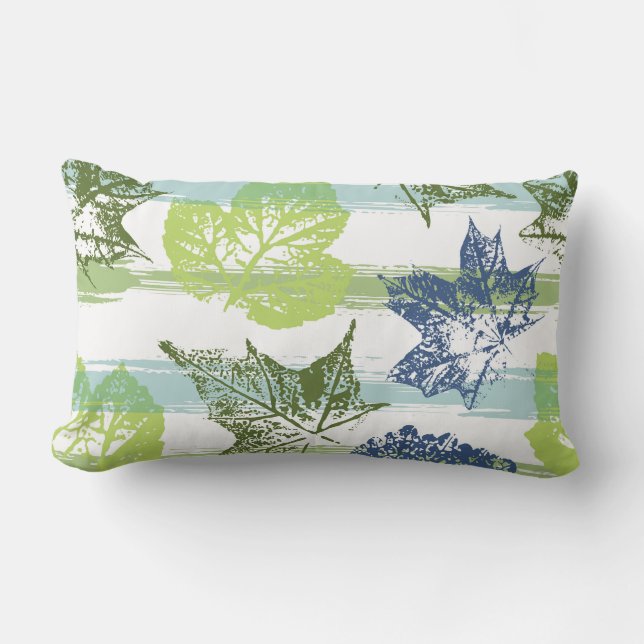 Leaves Print Accent Pillow (Front)