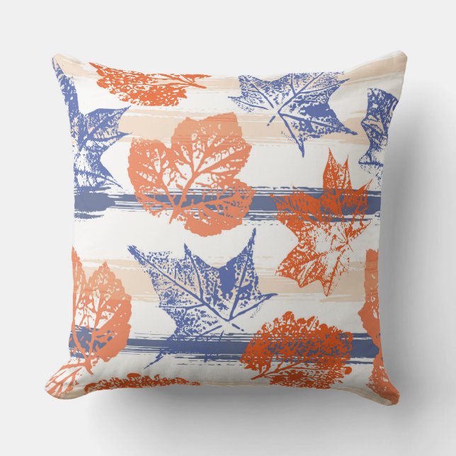 Leaves Print Accent Pillow (Front)