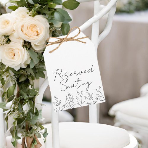 Leaves Reserved Seating Wedding Large Tag