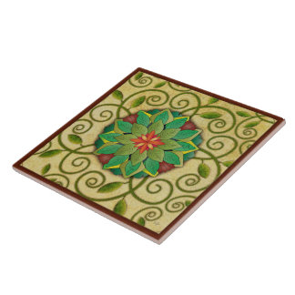Leaves Rosette Tile