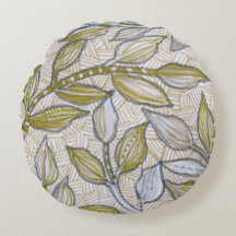 Leaves - round Pillow (11)