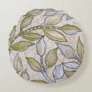 Leaves - round Pillow (11)