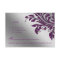Leaves RSVP Wedding Reply Card Purple Sparkle