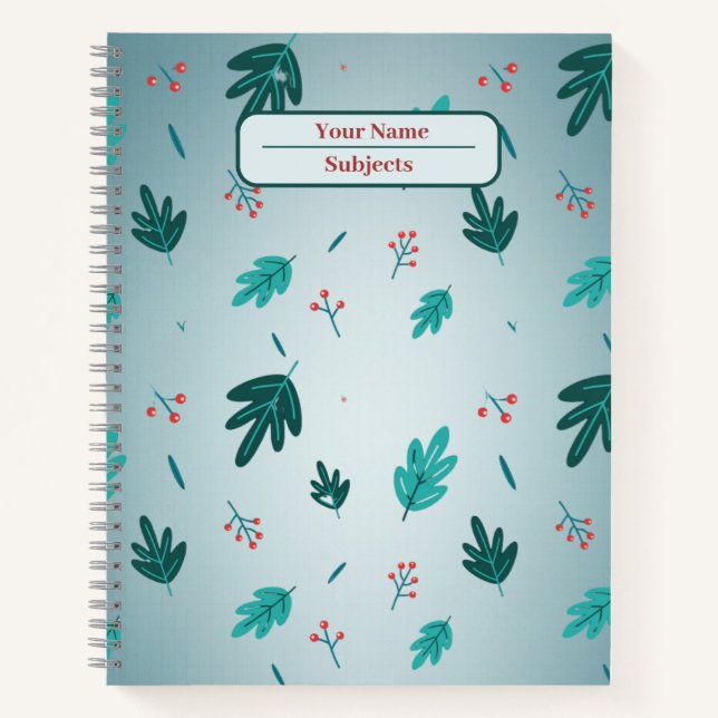 Leaves seamless pattern Notebook (Front)