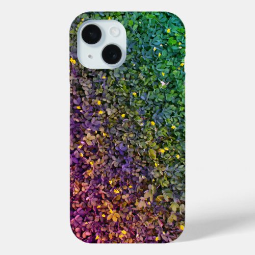 Leaves Textured Colorful iPhone Case