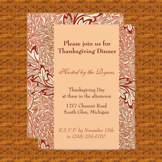Leaves Thanksgiving Invitation (Creator Uploaded)