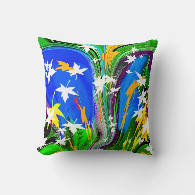 Leaves Throw Pillow (Front)