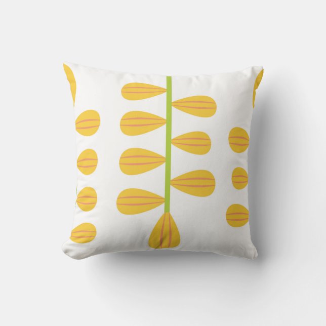 leaves throw pillow (Front)