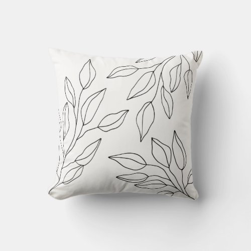 Leaves Throw Pillow