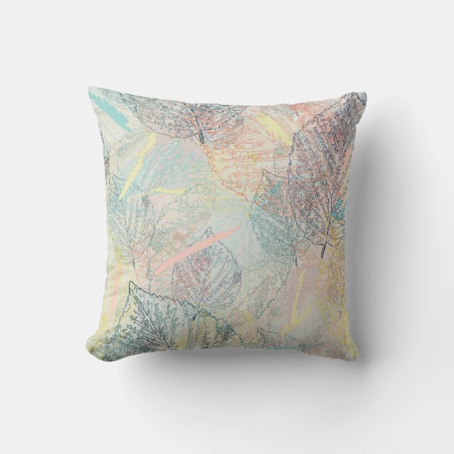 Leaves.  throw pillow (Front)