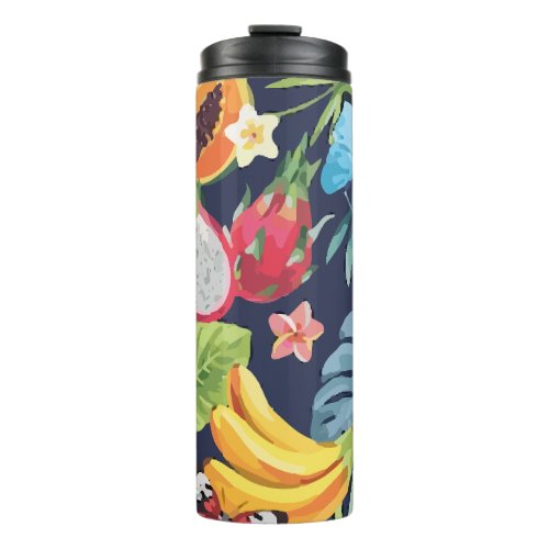 Leaves Tropical Flowers Leaves Thermal Tumbler