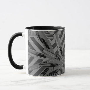 Leaves Tropical Pattern Light Blue Mug