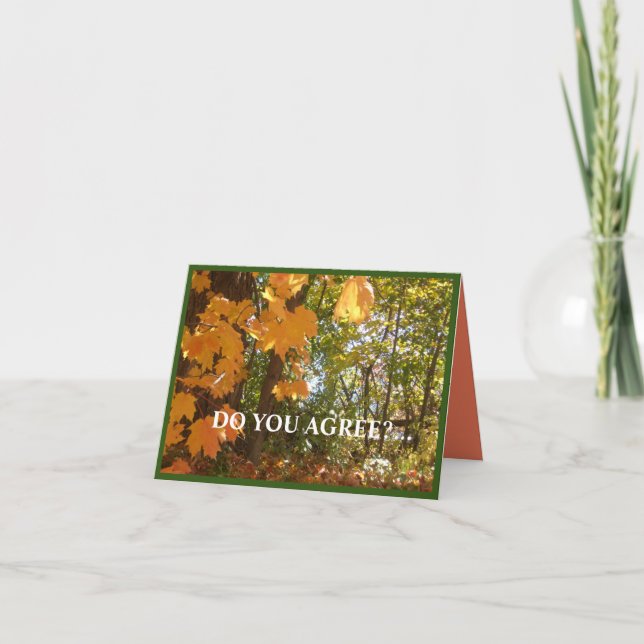 Leaves turning color in the Fall Card (Front)