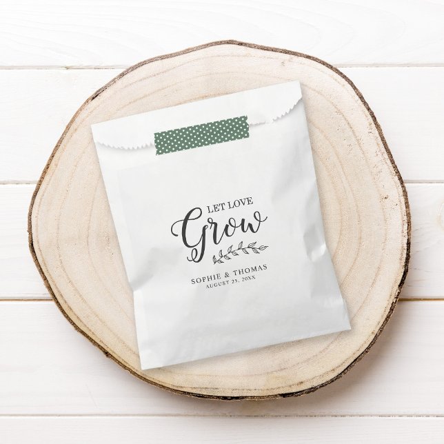 Leaves Wedding Let Love Grow Favor Bag (Creator Uploaded)