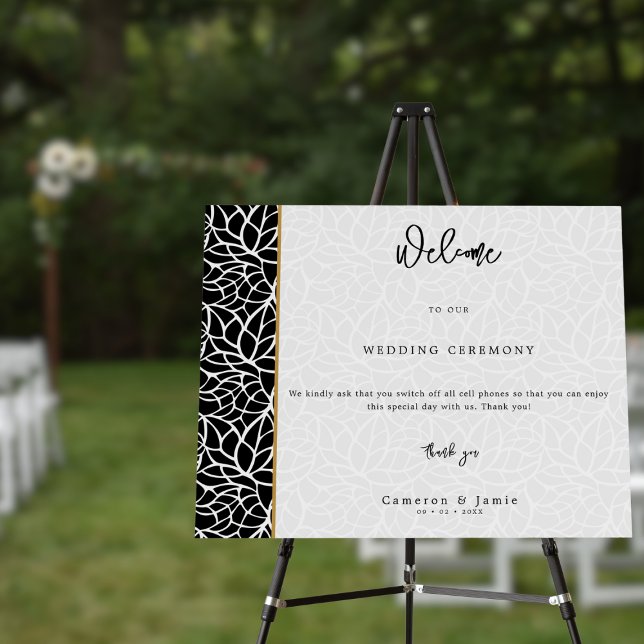 Leaves Wedding Theme Welcome Landscape Format Foam Board (Leaves Wedding Theme Welcome Landscape Format Foam Board)