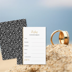 Leaves Wedding Theme Wishes to Bride & Groom Enclosure Card