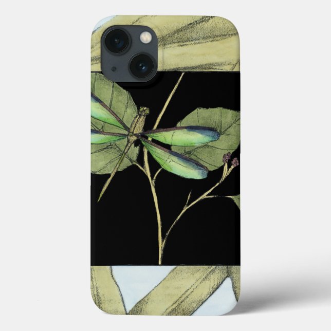 Leaves with Dragonfly Inset by Jennifer Goldberger Case-Mate iPhone Case (Back)