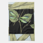 Leaves with Dragonfly Inset by Jennifer Goldberger Kitchen Towel
