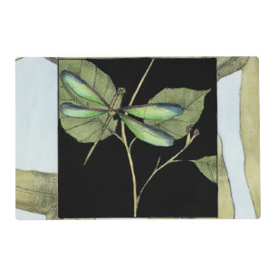Leaves with Dragonfly Inset by Jennifer Goldberger Placemat