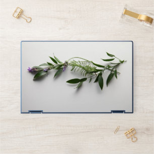 Leaves with lavender HP laptop skin