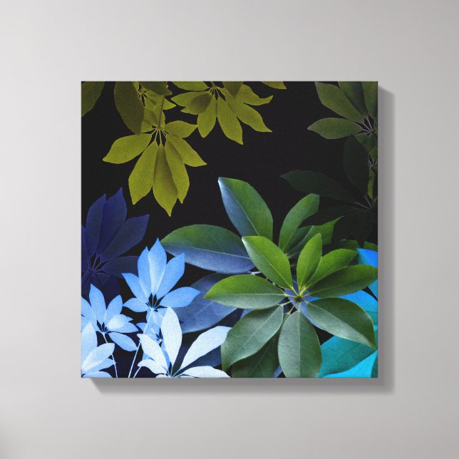Leaves Wrapped Canvas Print (Front)