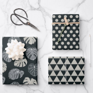 Leaves Wrapping Paper Set of 3