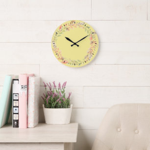 Leaves Wreath Wall Clock
