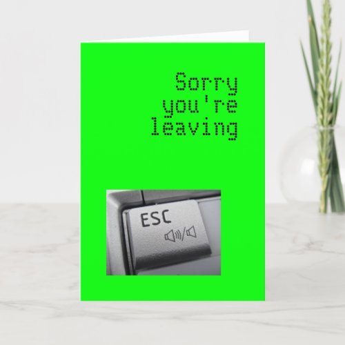 Leaving card