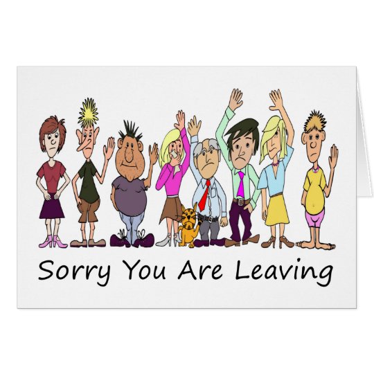 Leaving Cartoon Caricatures of Colleagues Waving | Zazzle.com