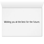 Leaving Cartoon Caricatures of Colleagues Waving Cards (Inside Horizontal (Bottom))