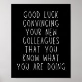 Drôle Neuf Job Carte, Coworker Leaving, Good Luck