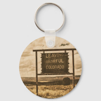 leaving colorful colorado keychain