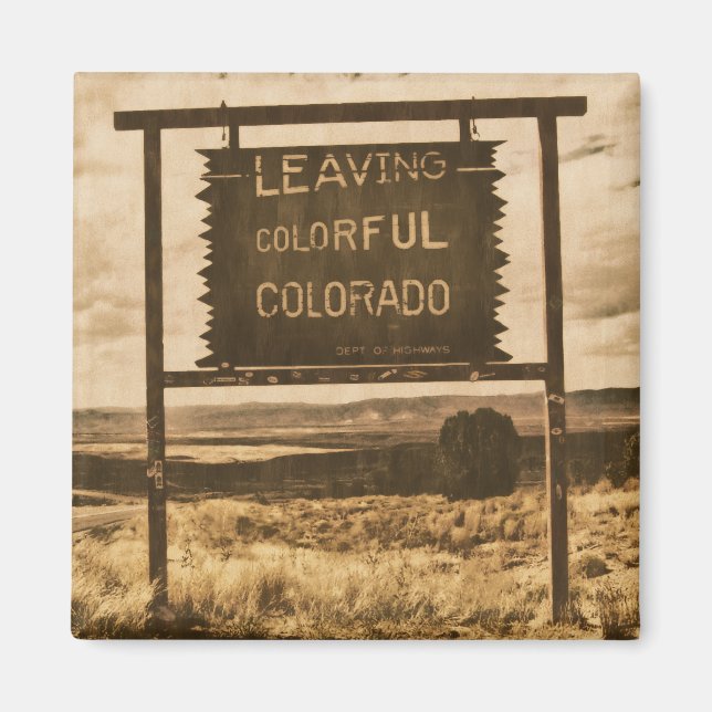 leaving colorful colorado magnet (Front)