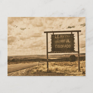 leaving colorful colorado postcard