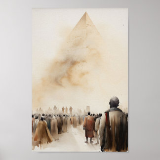 "Leaving Egypt - Exodus Watercolor Art Print
