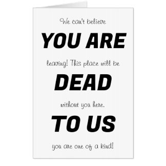 Leaving Employee/Coworker Card