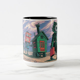 Leaving for better ground Two-Tone coffee mug