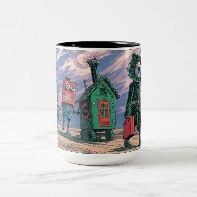 Leaving for better ground Two-Tone coffee mug (Center)