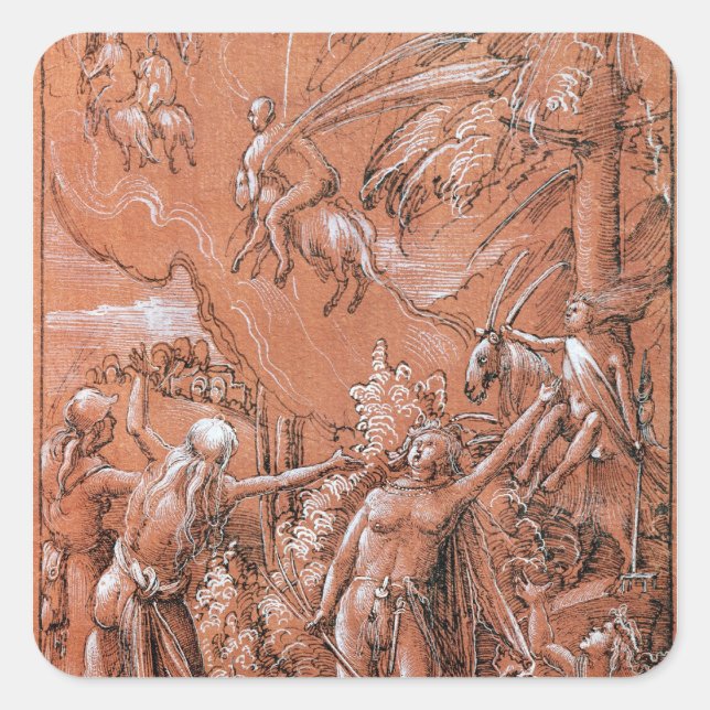 Leaving for the Sabbath, 1506 Square Sticker (Front)